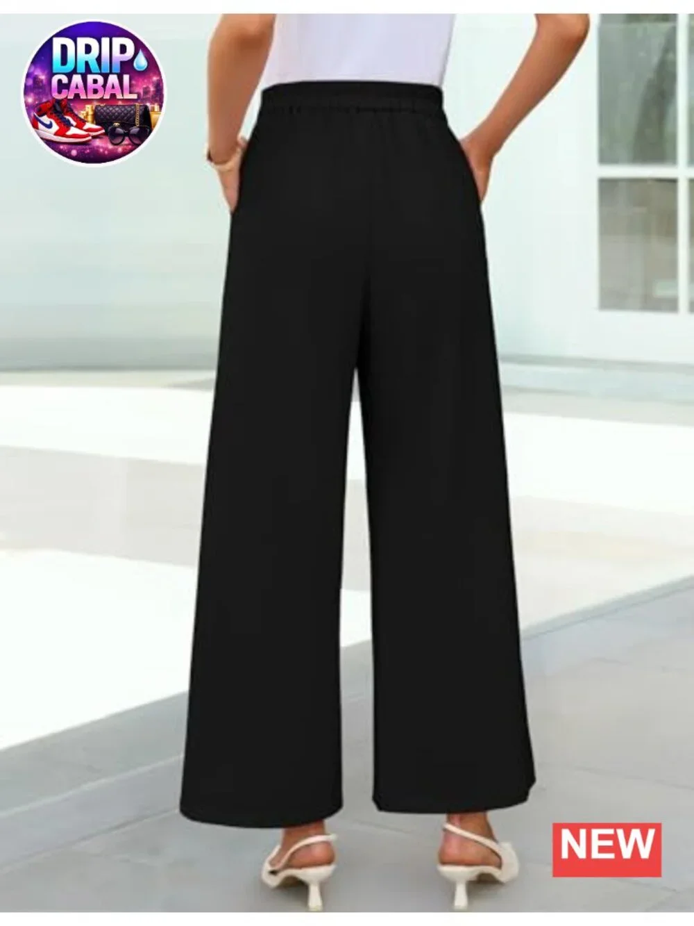 High Waisted Wide Leg Dress Pants for Women | Pleated Front Palazzo Work
